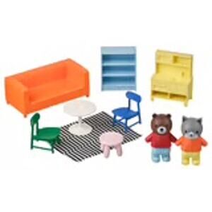 IKEA HUSET Living Room Kitchen Dollhouse Furniture Set for Creative Play